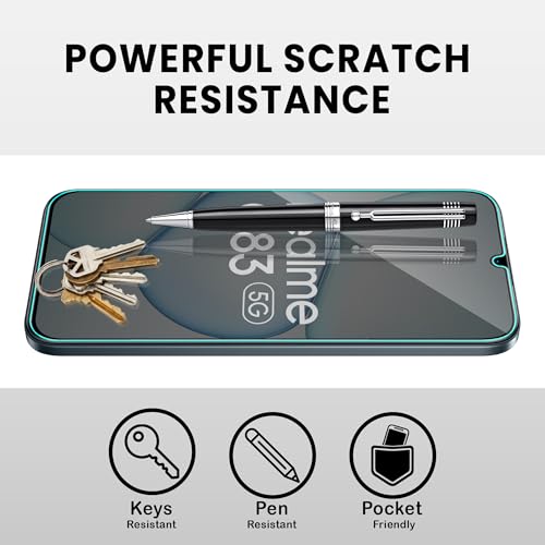 Image of ArmourPro Anti-Glare Matte Tempered Glass for ealme C83, P4 Lite and Realme Narzo 100 Lite, Pack of 2, Anti Fingerprint Screen Protector, 9H Scratch Resistant, Smooth Touch, Full Edge to Edge Coverage