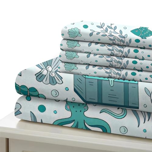 Housse de couette méduse 3D imprimé lit king en microfibre premium - 7