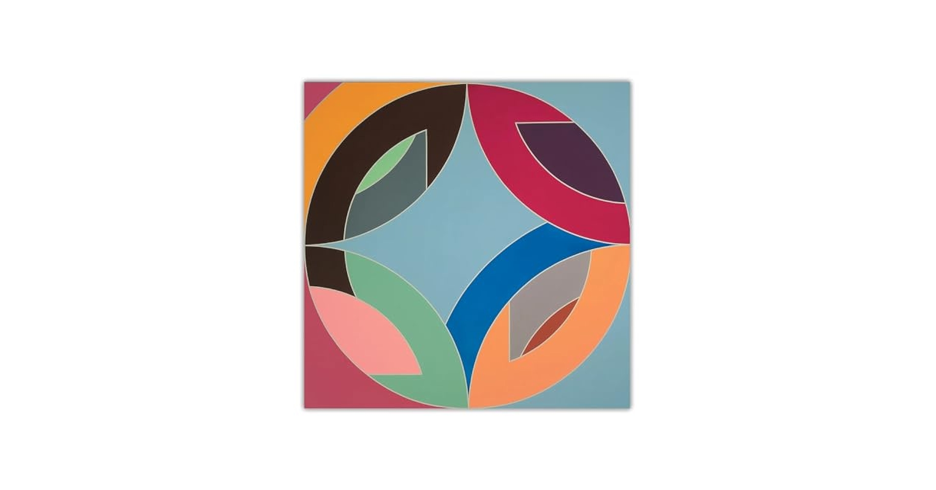 Frank Stella (フランク・ステラ) アートプリント　アートポスター Amazon.co.jp: フランクステラポスターカラフルな抽象画フランク