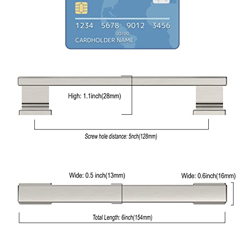 9Build 5 Inch(128Mm) 10 Pack Kitchen Cabinet Handles Brushed Satin Nickel Cabinet Pulls Kitchen Cabinet Hardware Kitchen Handles For Cabinets Cupboard Handles #TOP2