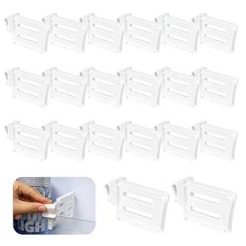20 unidades organizadores para frigorífico, separadores de puerta lateral, divisor de almacenamiento ajustable para frigorífico, separación para congelador, huevos, frutas, bebidas y alimentos