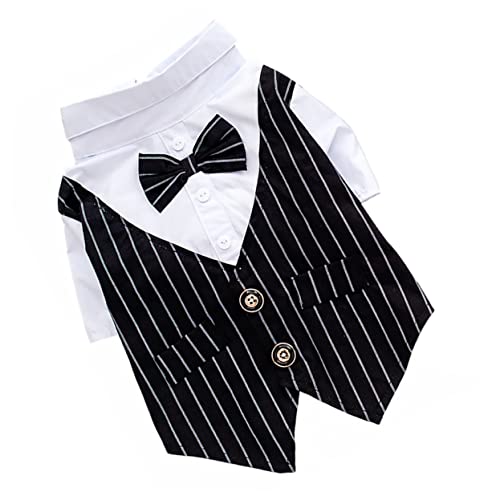 CIYODO 犬のスーツ パーティー 結婚式の犬の服 衣装 名誉 犬のフォーマルな服装 犬のフォーマルスーツ ダックスフンド パラ Ups ビジネススーツの犬 名前 大きい コットン Black