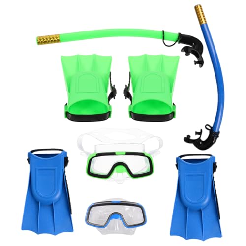 Parliky Boys and Girls-Friendly Snorkeling Goggles Set Sturdy Wide View Anti-Fog for Diving and Swimming