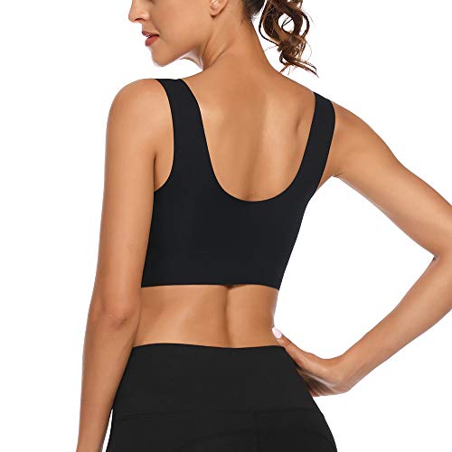 Image of WOWENY Womens Wirefree Seamless Bras Everyday Lounge Bra Sleeping Full Coverage Pullover Bra
