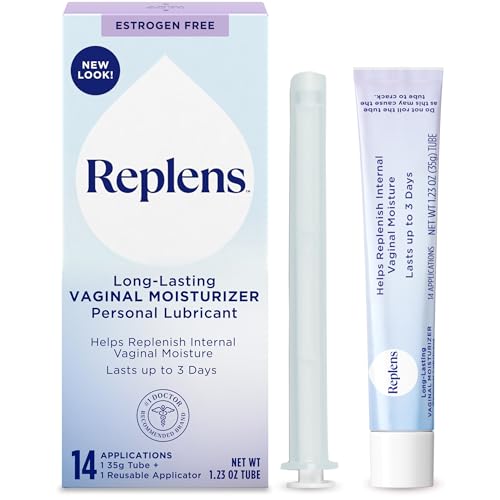 Replens Long-Lasting Vaginal Moisturizer, Relieves Vaginal Dryness for Up to 3 Days, Fragrance Free, 14 Applications