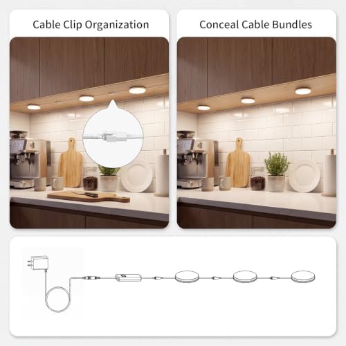 Under Cabinet Puck Lights Plug-in with RF Remote Dimmable and Timer — 사진 7