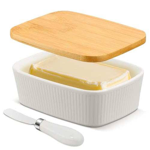 Voency 350ML Butterdose, Butterdose Keramik für alle gängigen Butter...
