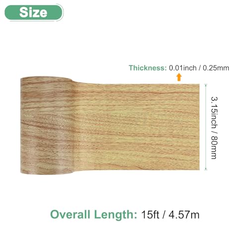 Image of M METERXITY 1-Roll Wood Grain Repair Tape, 3.15in x 15ft Textured Realistic Self-Adhesive Wood Floor Tape Contact Paper for Furniture /Floors /Home [Brown Pine]