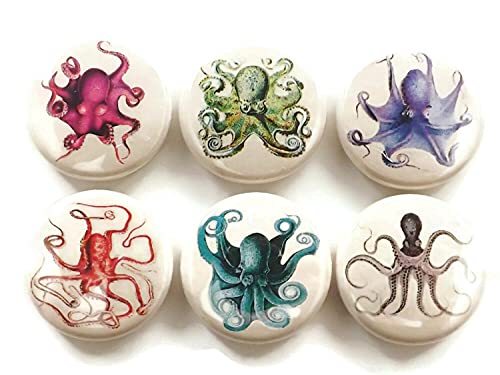 Octopus 6 Magnets Beach Home Decor Tentacles Sea Ocean Housewarming Hostess Gift