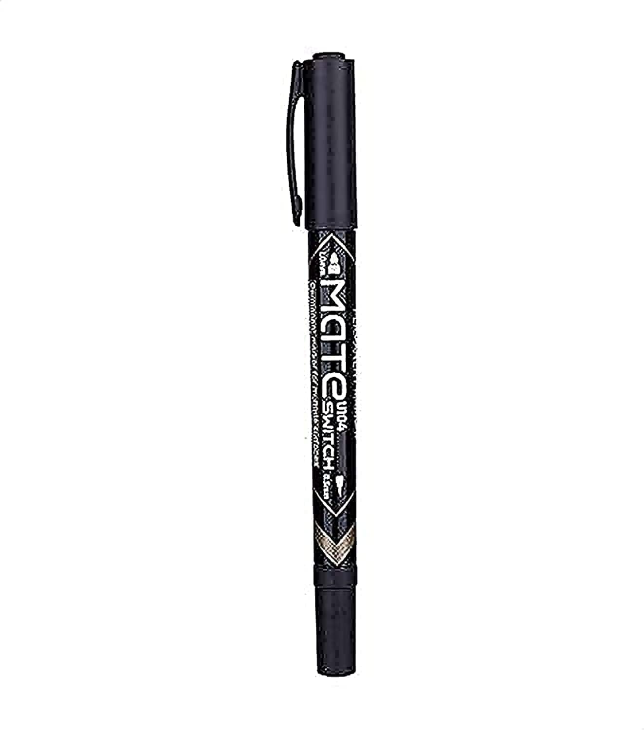 Permanent Marker Double Tips, 12 pieces Pack of 1, Black