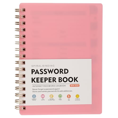 Small Password Keeper Book with Alphabetical Tabs (5.7"x4"), Internet Password Organizer Notebook for Home & Office Use