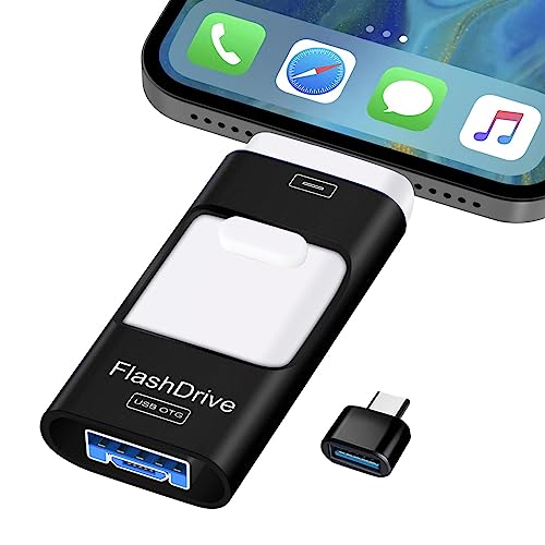 ZARMST USB Stick 256GB, 4 in 1 Flash Drive 3.0 High Speed Photostick