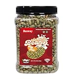 Besway Sea Salt Dry Roasted Edamame 2 lb, High Protein Crunchy Snack, Non-GMO, Vegan, Gluten-Free, Transparent Plastic Jar 906 g