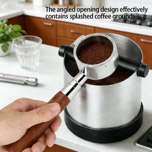 700ml Stainless Steel Pedicur Coffee Knock Box - Essential Coffee Grounds Container with Noise Reduction Features - Image 7