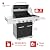 Nexgrill 4-Burner Dual Fuel Gas Grill with Side Burner and Griddle Insert, 626 SQ In Total Cooking Space, 59,000 BTUs Output, BBQ Grill Perfect for Outdoor Gatherings - 720-0958HE