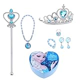 【Mejor regalo】Estas delicadas y brillantes joyas de vestir de princesa están diseñadas específicamente para niñas, regalo perfecto para cumpleaños, Navidad, día de los niños, juegos de disfraces y disfraces de Halloween.
