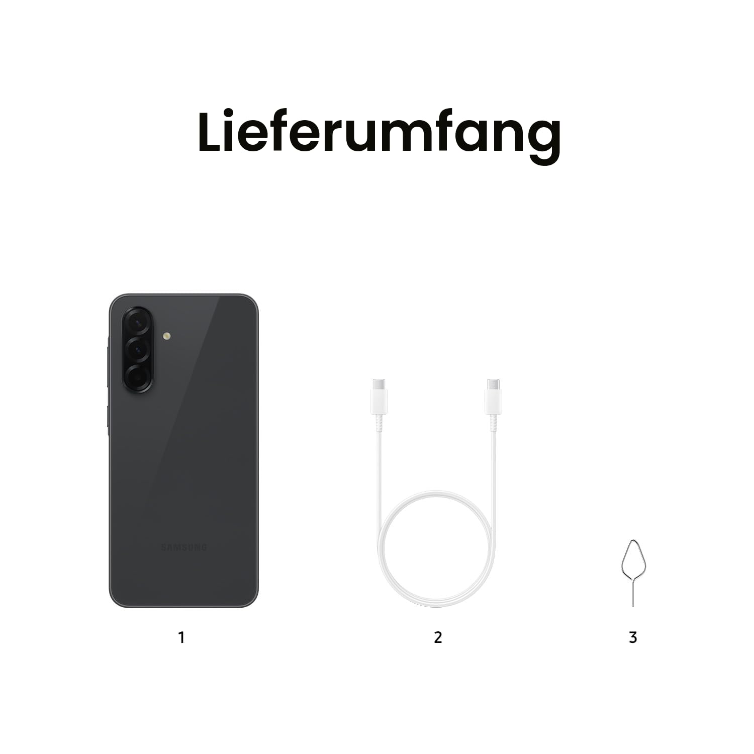 Samsung Galaxy A36 5G Enterprise Edition, AI Smartphone ohne Vertrag, Android-Handy mit Knox Suite, 6 GB RAM, 128 GB Speicher, 50-MP-Kamera, Awesome Graphite, 3 Jahre Herstellergarantie