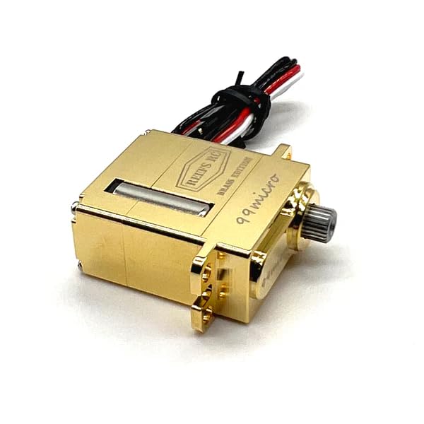 (HELIDIRECT) REEF'S RC 99 Micro Brass Edition, High Torque Digital Coreless Waterproof RC Car Servo - Remote Control Car, RC Car Servo (HELIDIRECT)