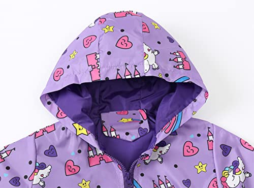 Image of Happy Cherry Kids Boys Girls Fleece Lined Windbreaker Jacket Fashion Prints Hoodie for Fall Winter