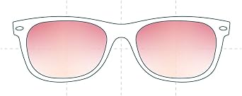 Sunglass Fix Replacement Sunglass Lenses Compatible for Garrett Leight Hampton 44mm (Non-Polarized Diamond Rose Gradient Gold Flash Pair-SFx Diamond)