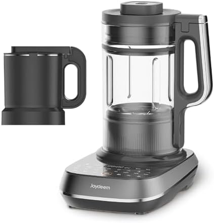 Joydeem Soymilk Maker Machine, Heated Blender with Grind Cup, Low Noise Variable Frequency Brushless Motor, 1.75L Capacity, Black, JD-B1Pro