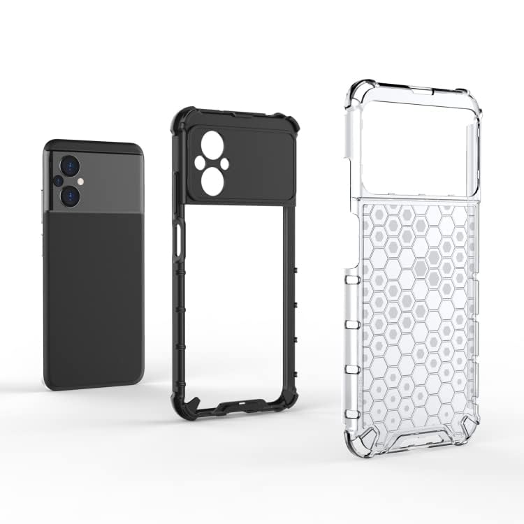 Image of Prime Retail Hard PC Back Case Cover for Poco M5 4G Anti Slip Ultra Thin Shockproof Reinforced Corners (Transparent)