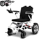 WSYSHHGR Silla de Ruedas Ligera, Silla de Ruedas eléctrica Plegable Inteligente y Liviana, Silla de Ruedas Duradera, Segura y fácil de Conducir para Mayor Comodidad, soporta 22 Libras