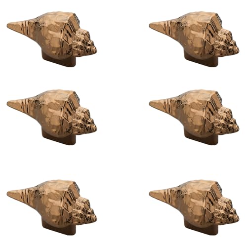 Image of Shell Shape Drawer Knob /Drawer Handle Knob /Decorative Knobs and Pulls /Knobs for Drawer (Zinc Alloy /PVD Rose Gold) Pack of 6-| 3 Years Warranty |
