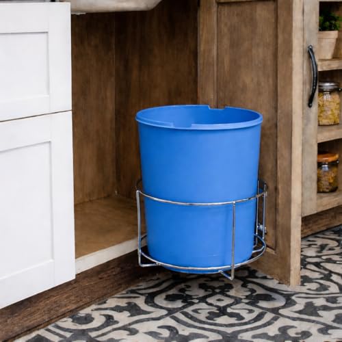 Image of Stainless Steel Bin Holder for Kitchen Dust Bin Holder Office and School Dustbin Holder Modular Kitchen Fixture For Bathroom Home and Office (Pack of 1) (NHSP)