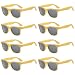 Neon Colors Party Favor Supplies Unisex Sunglasses Pack of 8 (Gold)