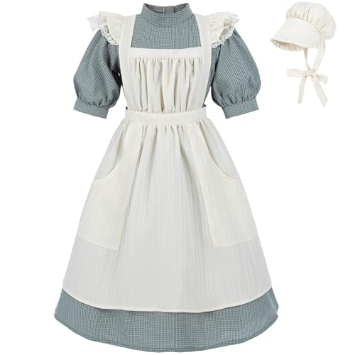 Vestido Colonial con Mangas Cortas para Niñas miniatura 1