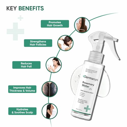 Image of Rosemary Water Spray for Hair Growth | 4X Active Formula with Rosemary Extract, Redensyl, Anagain & Procapil | Anti Hair Fall Mist for Fuller, Thicker & Stronger Hair | For All Hair Types | 100ml (Pack of 2)