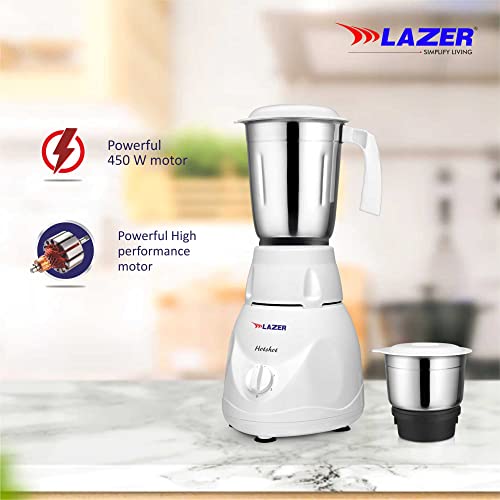 Image of Lazer Hotshot 2 Jars 450W Mixer Grinder (AQUAMARINE)