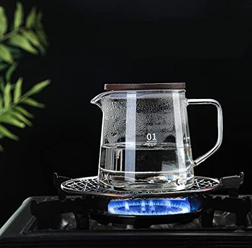 Szklana karafka do kawy – izolowany przezroczysty dzbanek do kawy na sok, herbatę, wodę, 500 ml