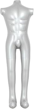 Armless Inflatable Male Mannequin 150 cm Height for Retail Clothing Display Including Tops Bottoms and Fashion Accessories