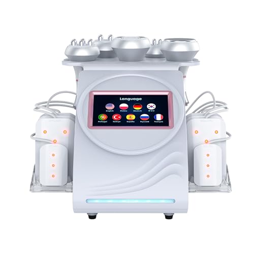 Elitzia 80KHZ Cavitation Beauty Machine 6 in 1 Facial Care Device Body Sculpting Multipole RF Liposuction Vacuum Lipolaser Skin Lifting Anti Wrinkle ET56V1S