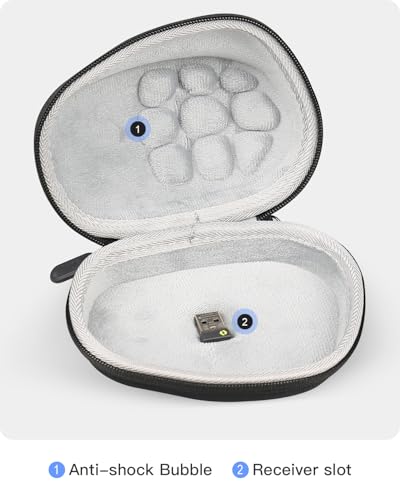 Mckgute Travel Carrying Case Replacement for Logitech MX Master 4 / MX Master 3S / Master 3 / Master 2S Advanced Computer Wireless Mouse- Upgrade Version No Shake