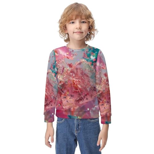 Pink Glittery Sparkles.pngChildren's Casual Pullover Sweatshirt Loose Fit9-11Y