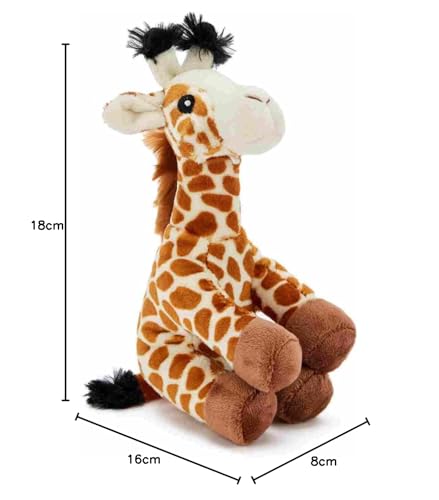 Zappi Co Kinder Kuschelweiches Plüschtier - Perfekte kuschelige Spielgefährten für Kinder Geburtstage und besondere Anlässe(12-15cm) (Elefant + Giraffe + Löwe)