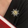 YAHOYA Mode Soleil Mental Rétro Femmes Broche Pin Tournesol Accessoires Bijoux pour Lady Gold Couleur Broches Pins Vintage Vêtements Cadeau #4