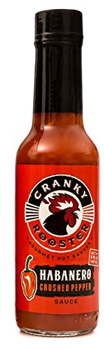 Cranky Rooster Gourmet Hot Sauce | Crushed Habanero Medium Hot Chili Pepper Sauce | 5fl.oz (148 ml) | KOSHER Certified | Gluten Free | 0g Trans Fat