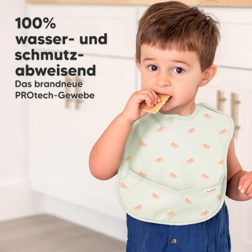 3er-Pack Lätzchen Baby Wasserdicht zum Essen mit Auffangschale (Roarsome) – Ansicht 2