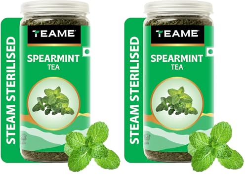 Image of TE-A-ME Spearmint Infusion - 100g (100+ Cups) | Spearmint Leaves Infusion for PCOS, PCOD & Facial Hair | Helps - Balance Hormones, Reduces Facial Hair & Acne | Supports Digestion | Herbal Tea - Dried Loose Leaf - Caffeine Free
