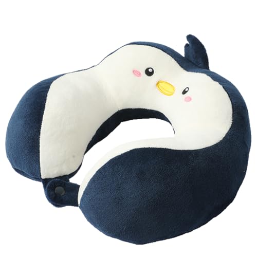 TaleMoon Coussin de Voyage Enfant,Oreiller de Voyage en Forme de Pingouin,Oreiller Voyages en Mousse à mémoire de Forme pour Animaux,Oreillers Voyages...