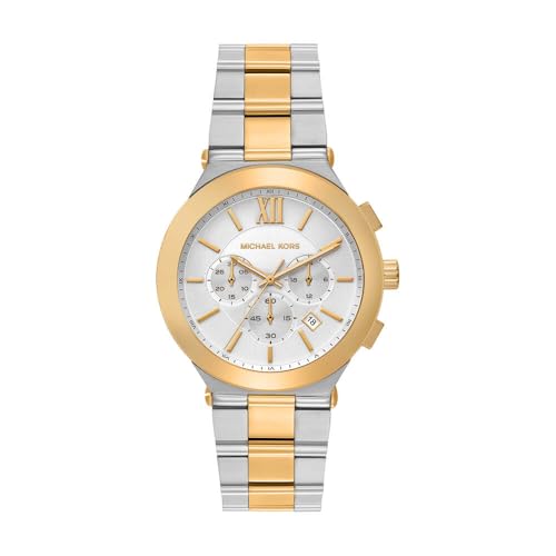 Michael Kors Billie Montre Homme, Mouvement Chronographe Quartz avec Bracelet en Acier Inoxydable
