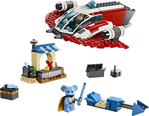 Star Wars The Crimson Firehawk, Starter Set con Astronave Giocattolo Costruibile, Veicolo Speeder Bike e 3 Personaggi, Idea Regalo di Compleanno per Bambini e Bambine da 4 Anni in su 75384 - Lego - Immagine 8