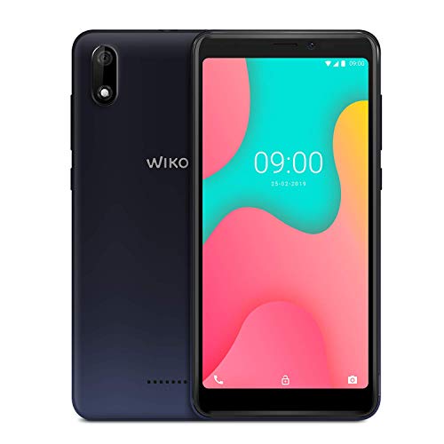 Wiko Y60 + Carcasa - Smartphone 4G de 5,45” (Dual SIM, 16 GB de ROM, Quad Core 1,3GHz, 1 GB de RAM, cámaras 5MP, Android 9 Pie Go Edition) Azul