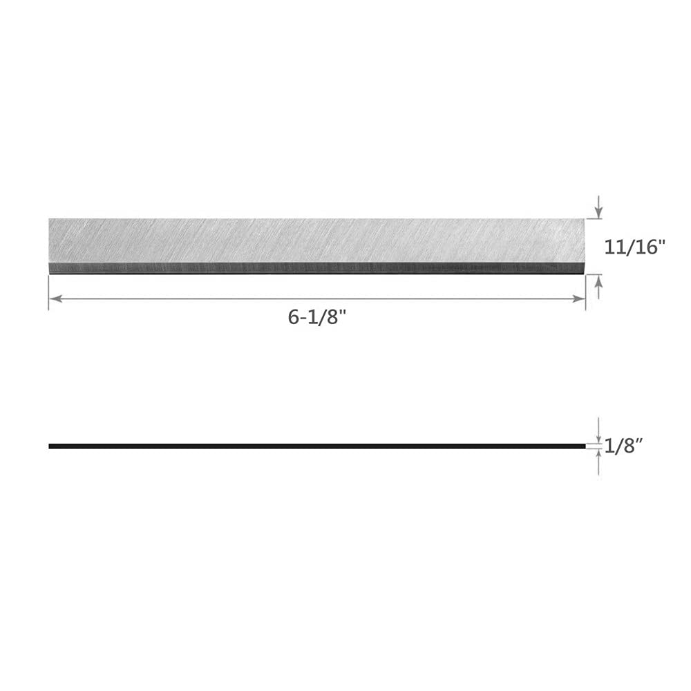 155x17x3mm Cuchillas de ensamblaje de repuesto para C6 06 Cuchilla de cepillado de madera para carpintería Juego de 3, como se muestra