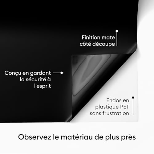 Vinyle adhésif permanent noir pour machine Cricut et projets déco DIY - 6