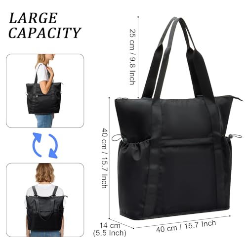 Bolso Tote para mujer, ligero, nylon para viaje y diario miniatura 3